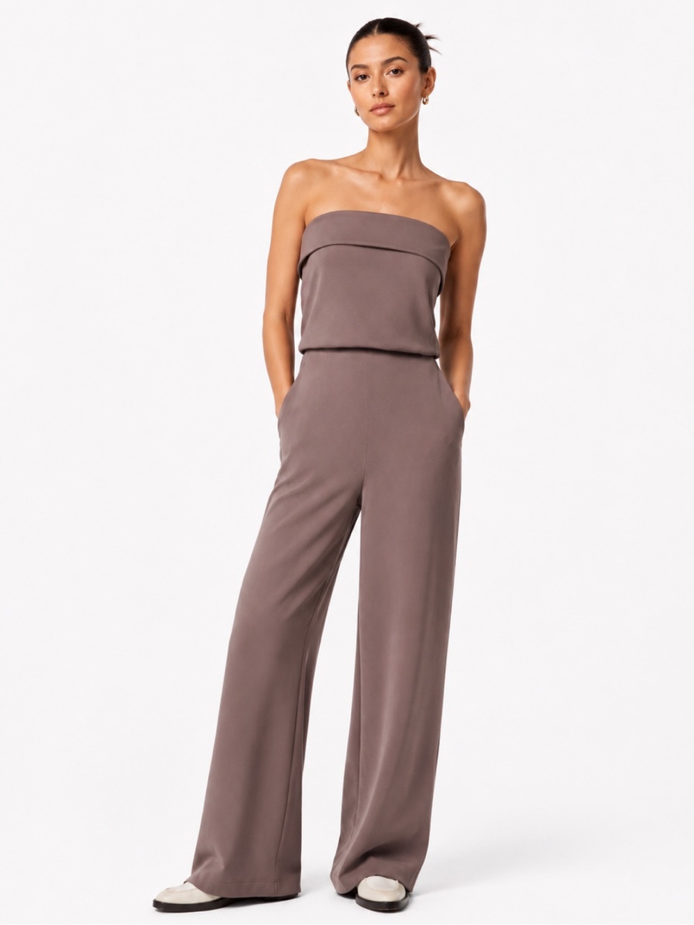 NWT! SPANX AirEssentials Strapless Jumpsuit in Smoke Size XL Petite
